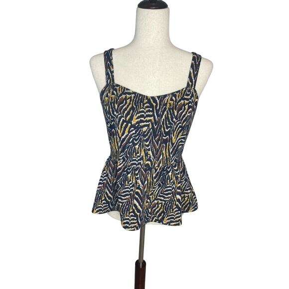Anthropologie Jaime Peplum Tank top Navy/Marin women's size small - NWT - Picture 1 of 5